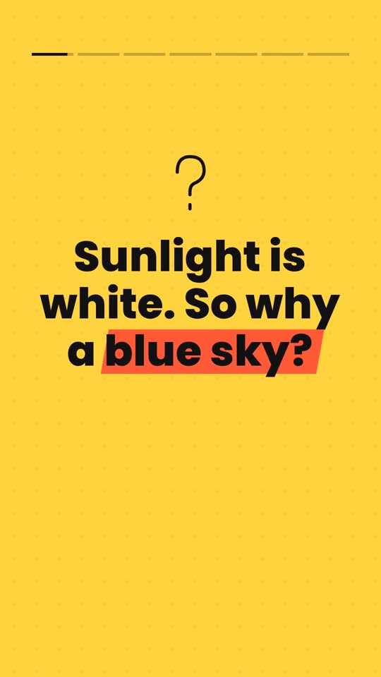 Opening frame of the Why does the sky look blue? example short